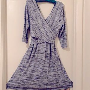 Like new never worn Almadi gray knit dress made in USA all occasion